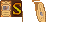 Scrolls Champion Cape texture, 64 by 32 pixels