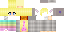 Minecraft skin texture, 64x32 legacy pixels