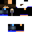 Black Minecraft skin texture, 64x64 pixels