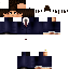 Black blue Minecraft skin texture, 64x64 pixels
