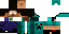 Minecraft skin texture, 64x32 legacy pixels