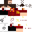 Red Minecraft skin texture, 64x64 pixels