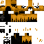 Brown orange Minecraft skin texture, 64x64 pixels