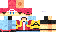 Minecraft skin texture, 64x32 legacy pixels
