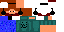 Minecraft skin texture, 64x32 legacy pixels