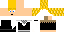 Minecraft skin texture, 64x32 legacy pixels