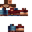 Red Minecraft skin texture, 64x64 pixels