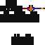 Black Minecraft skin texture, 64x64 pixels
