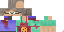 Minecraft skin texture, 64x32 legacy pixels