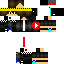 Minecraft skin texture, 64x64 pixels