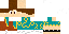 Minecraft skin texture, 64x32 legacy pixels