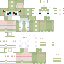 Green Minecraft skin texture, 64x64 pixels