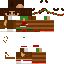 Red green Minecraft skin texture, 64x64 pixels