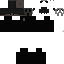 Black Minecraft skin texture, 64x64 pixels