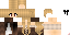Minecraft skin texture, 64x32 legacy pixels