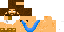 Minecraft skin texture, 64x32 legacy pixels