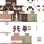 Minecraft skin texture, 64x64 pixels