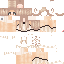 Orange Minecraft skin texture, 64x64 pixels