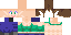 Minecraft skin texture, 64x32 legacy pixels