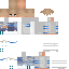 Gray Minecraft skin texture, 64x64 pixels