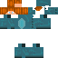 Blue Minecraft skin texture, 64x64 pixels