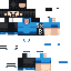 Blue Minecraft skin texture, 64x64 pixels
