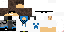 Minecraft skin texture, 64x32 legacy pixels
