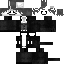 Black Minecraft skin texture, 64x64 pixels