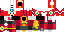 Minecraft skin texture, 64x32 legacy pixels