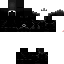 Black Minecraft skin texture, 64x64 pixels