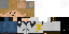 Minecraft skin texture, 64x32 legacy pixels