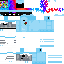Blue Minecraft skin texture, 64x64 pixels