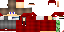 Red Minecraft skin texture, 64x32 legacy pixels