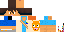 Minecraft skin texture, 64x32 legacy pixels