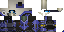 Minecraft skin texture, 64x32 legacy pixels
