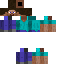 Blue Minecraft skin texture, 64x64 pixels