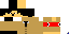 Minecraft skin texture, 64x32 legacy pixels