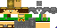Minecraft skin texture, 64x32 legacy pixels