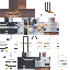 Gray Minecraft skin texture, 64x64 pixels