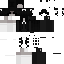 Black Minecraft skin texture, 64x64 pixels