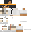White Minecraft skin texture, 64x64 pixels