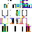 Minecraft skin texture, 64x64 pixels