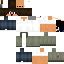 Minecraft skin texture, 64x64 pixels