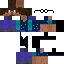 Blue Minecraft skin texture, 64x64 pixels