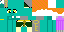 Minecraft skin texture, 64x32 legacy pixels