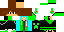 Minecraft skin texture, 64x32 legacy pixels