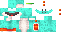 Minecraft skin texture, 64x32 legacy pixels