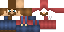 Minecraft skin texture, 64x32 legacy pixels