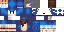 Minecraft skin texture, 64x32 legacy pixels