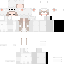 White orange Minecraft skin texture, 64x64 pixels